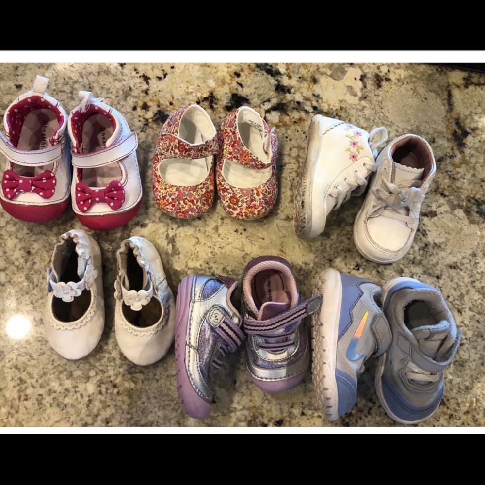 Infant girl walking shoes